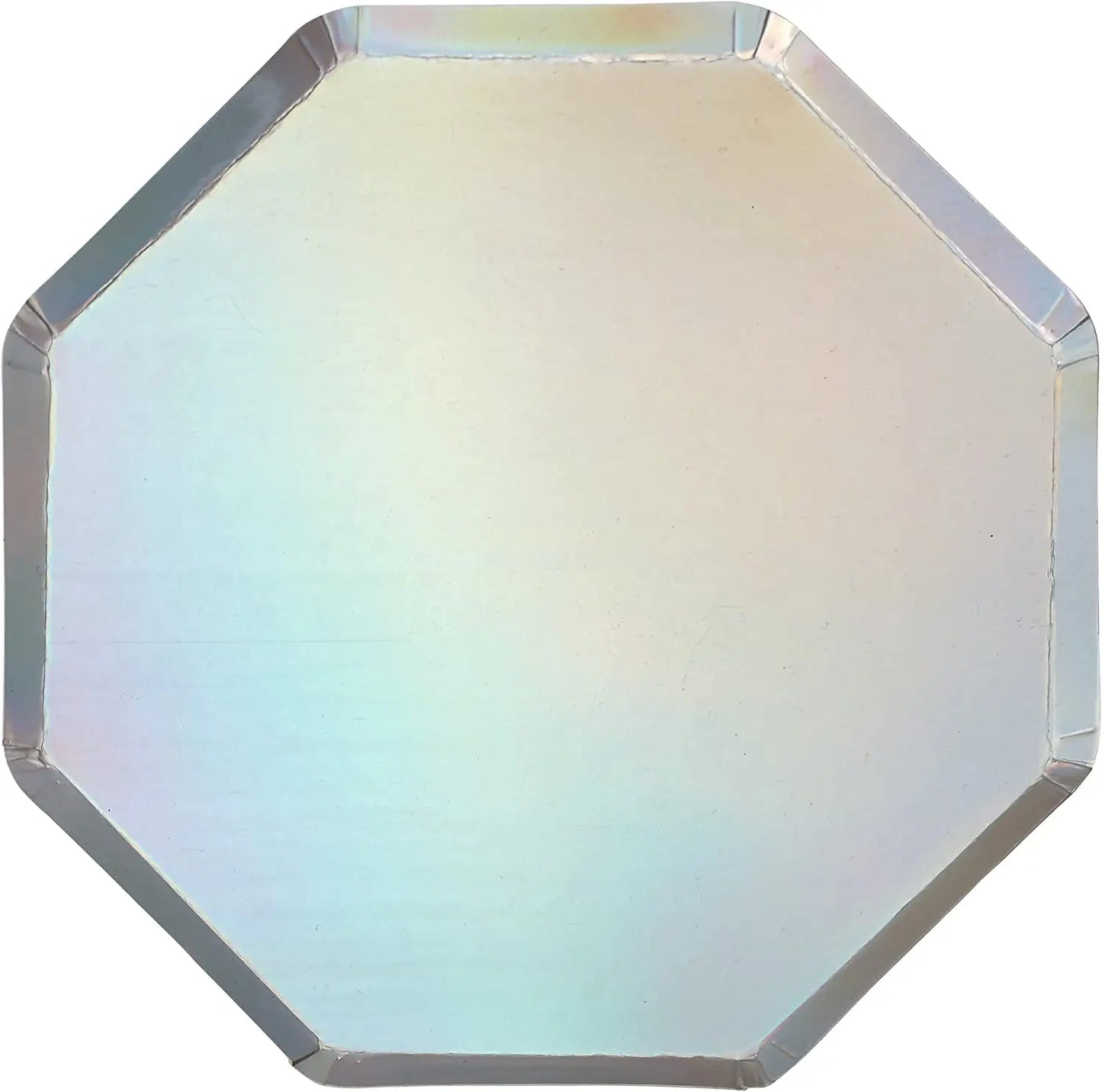 Silver holographic plates XS Meri Meri