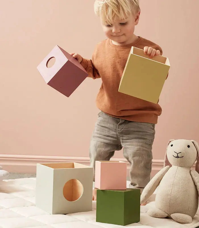 Stacking Cubes in wood EDVIN Kids Concept