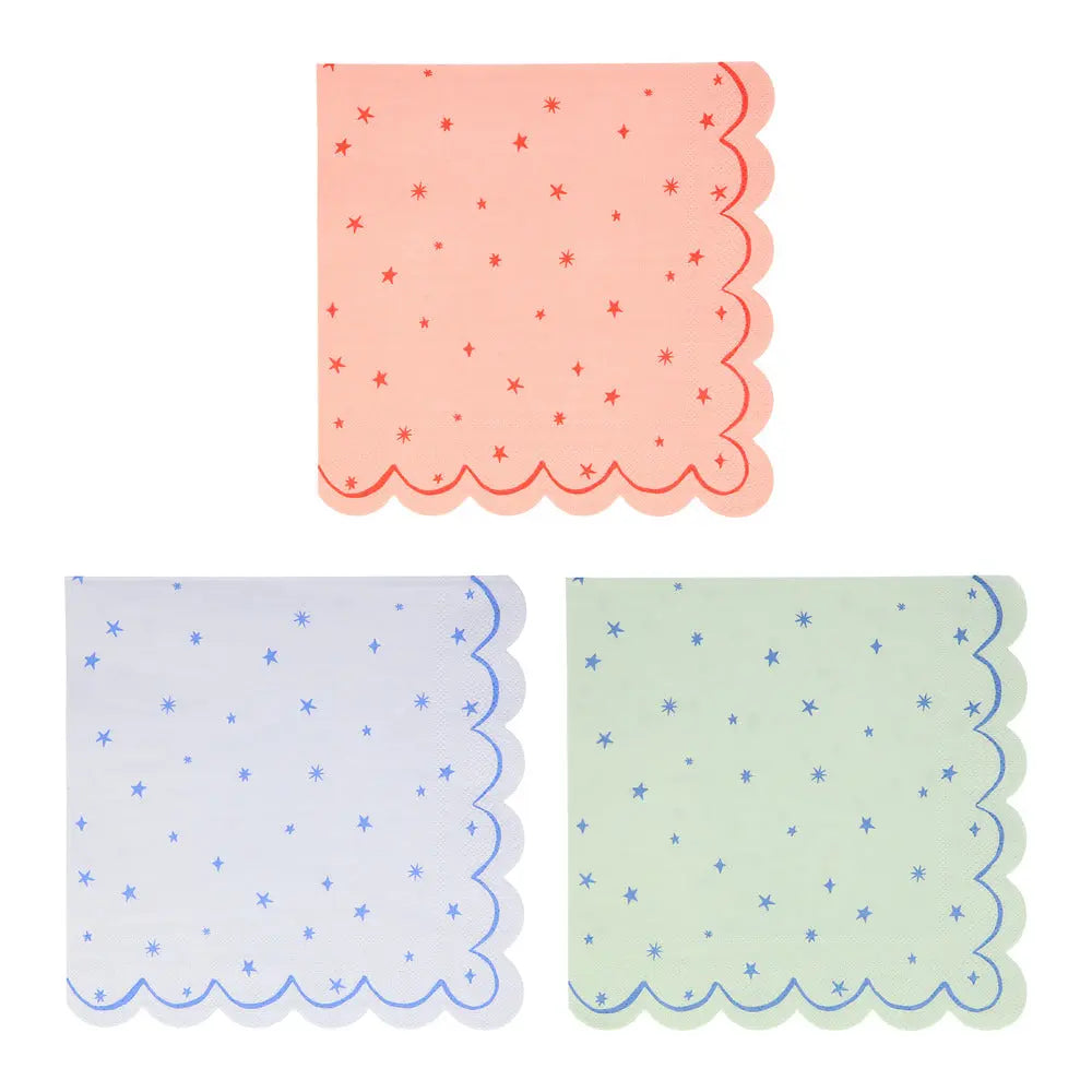 Star pattern napkins L Meri Meri