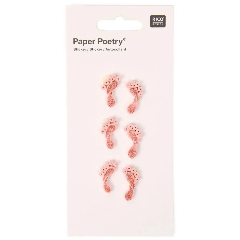 Stickers Baby Feet Pink Rico design