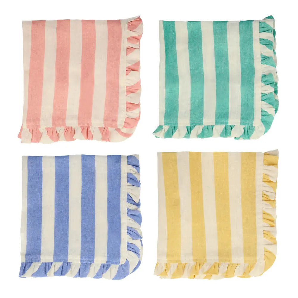 Stripe ruffle napkins Meri Meri