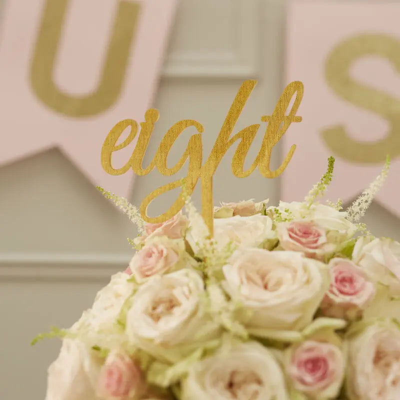 TABLE NUMBERS - Acrylic Gold Glitter Number 1 - 12 Ginger Ray