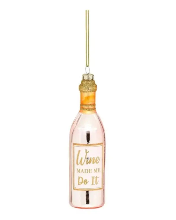 The Wine Made Me Do It Shaped Bauble - SASS & BELLE SASS AND BELLE