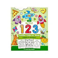 Toddler coloring book 123: shapes + numbers OOLY