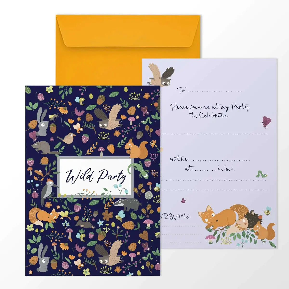 WOODLAND WONDERLAND PARTY INVITATIONS MustardandGray