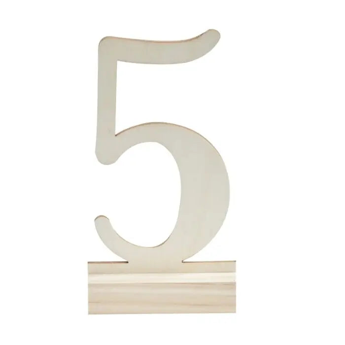Wooden Wedding Table Numbers 1 - 12 Ginger Ray