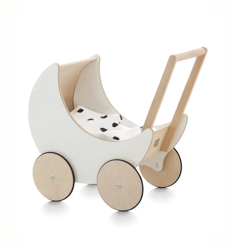 Wooden dolls pram Sebra