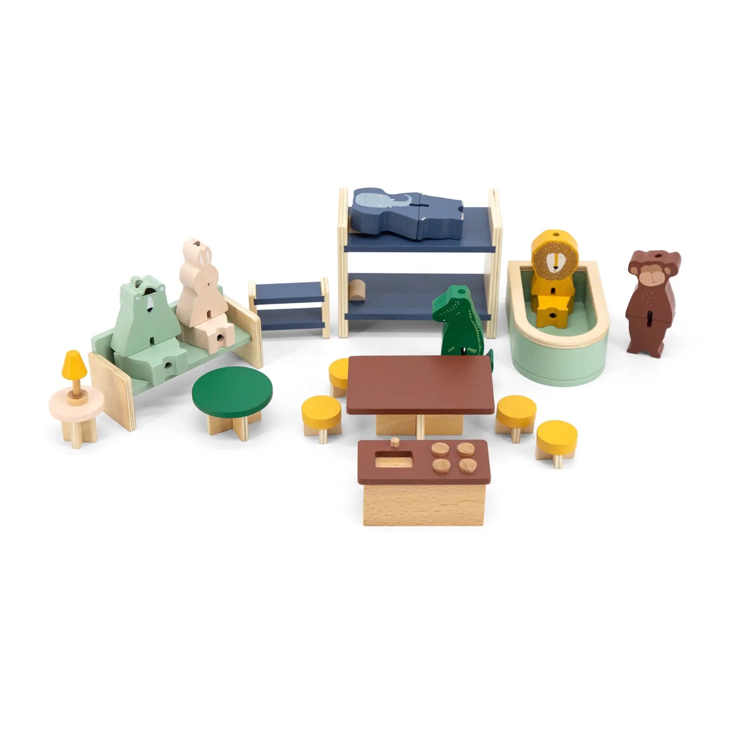 Wooden play house with accessories Trixie