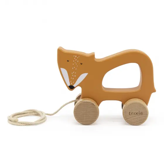 Wooden pull along toy - Mr. Fox Trixie