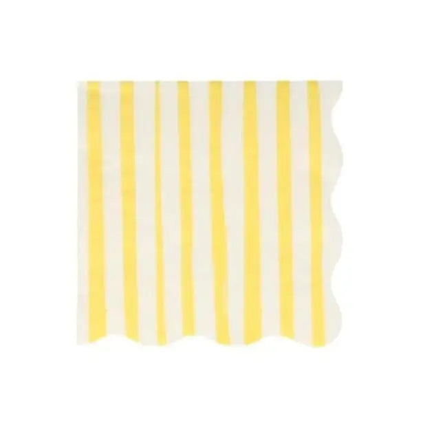 Yellow Stripe Small Napkins (x 16) Meri Meri