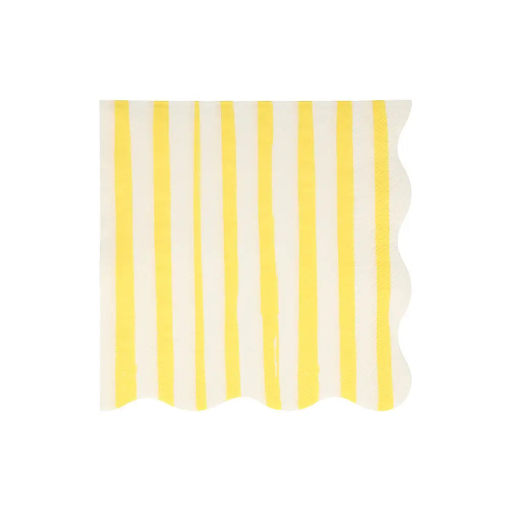 Yellow stripe napkins L Meri Meri