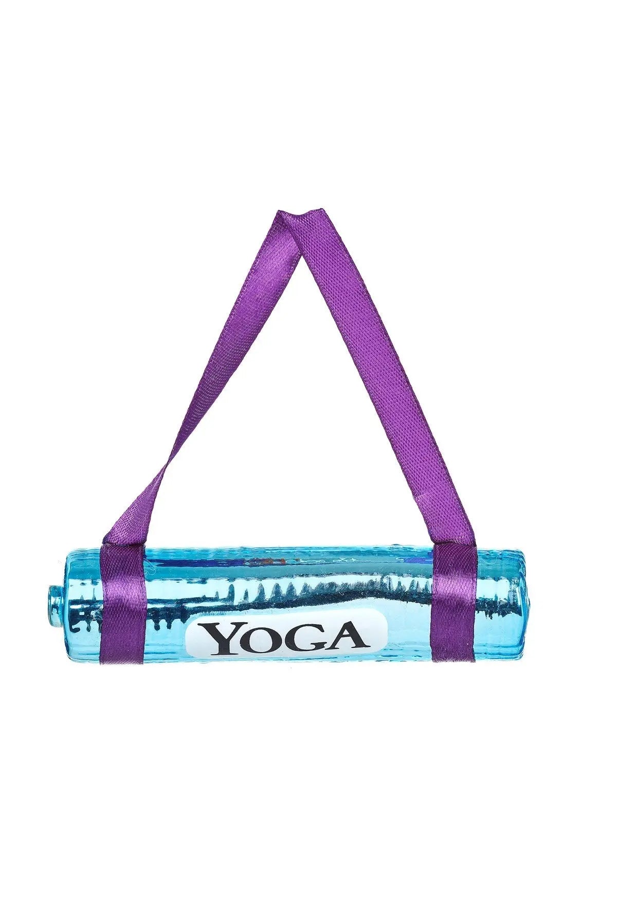 Yoga Mat Shaped Bauble Blue SASS AND BELLE