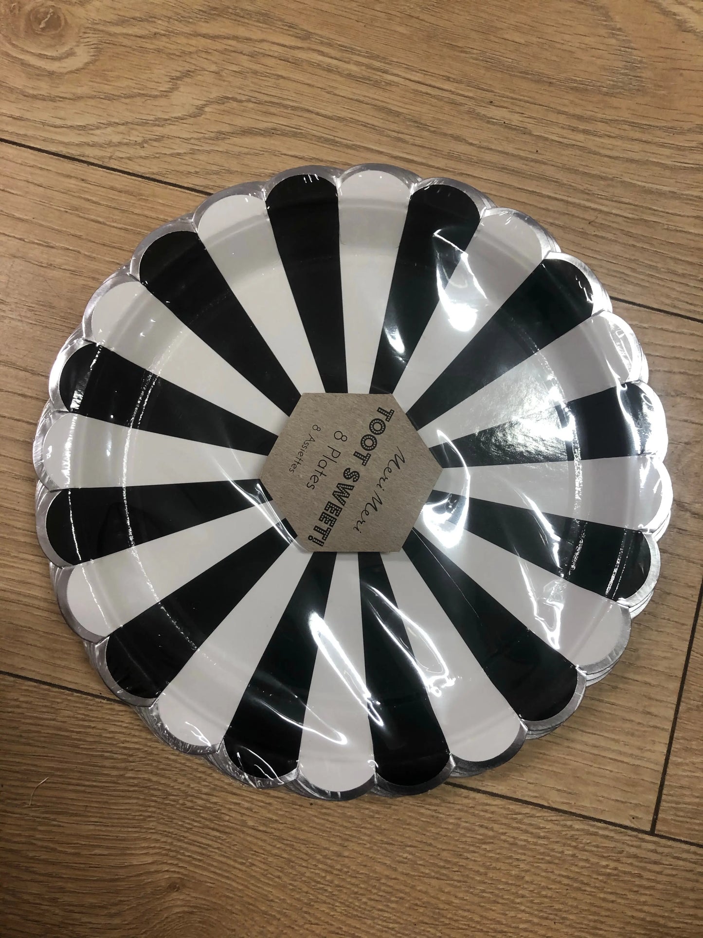 Zebra Plates (large) Back Meri Meri