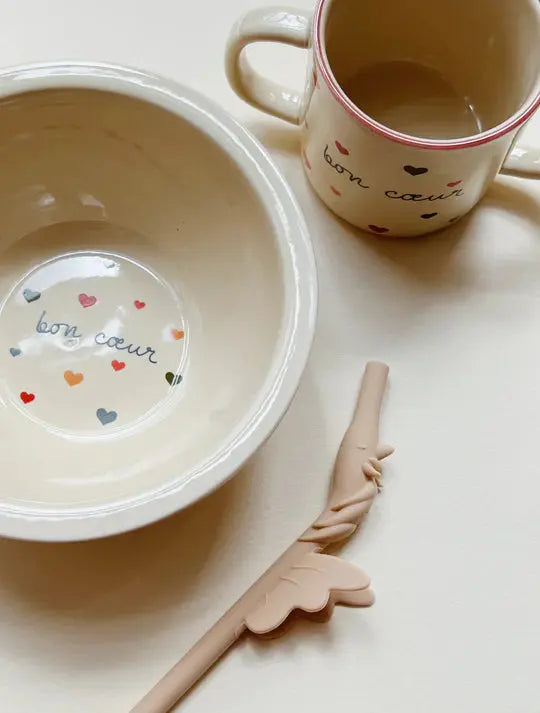ceramic cup and bowl - bon coeur Konges Slojd