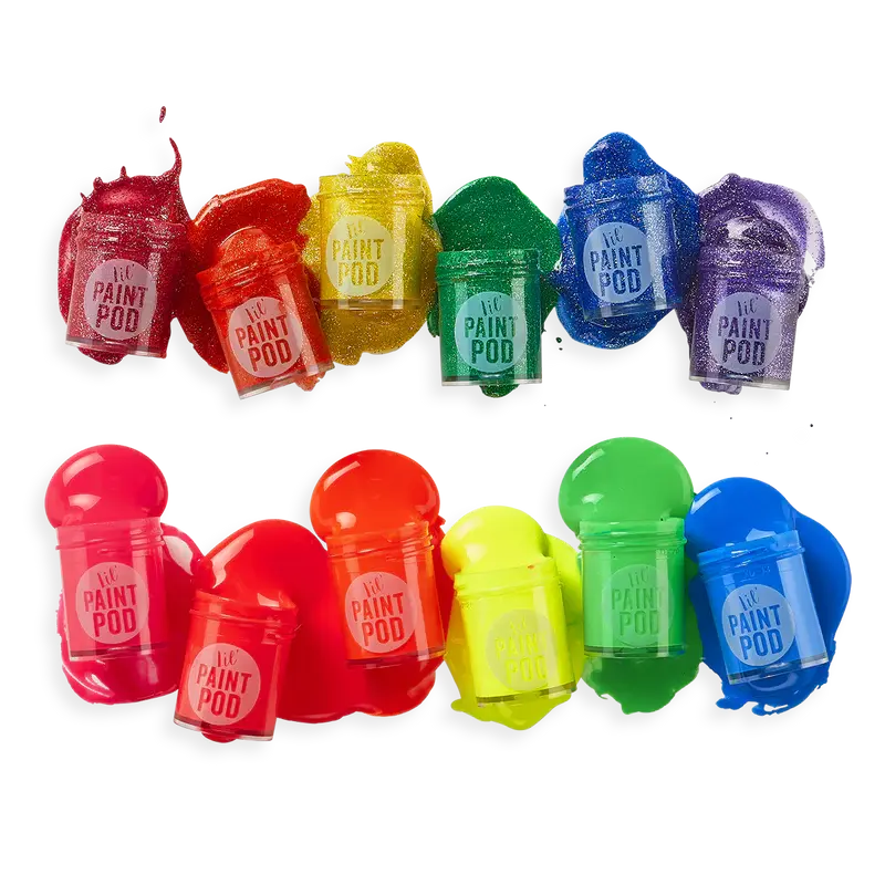 lil' poster paint pods - glitter and neon OOLY