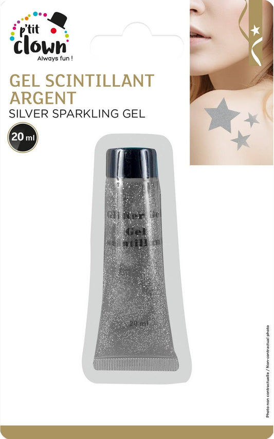 P'tit Clown - Glitter Gel - 20 ml - Silver