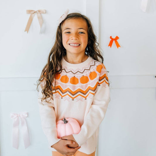 Pumpkin Tulle Bow Clip