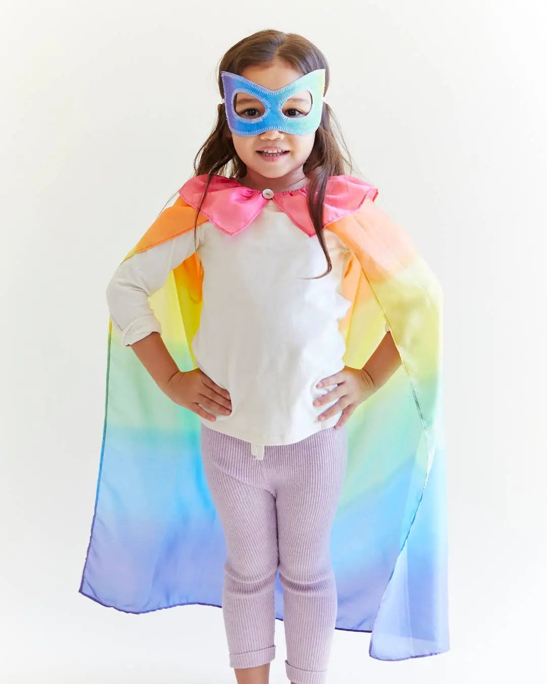 100% Silk Capes for Dress - Rainbow Sarah’s Silks