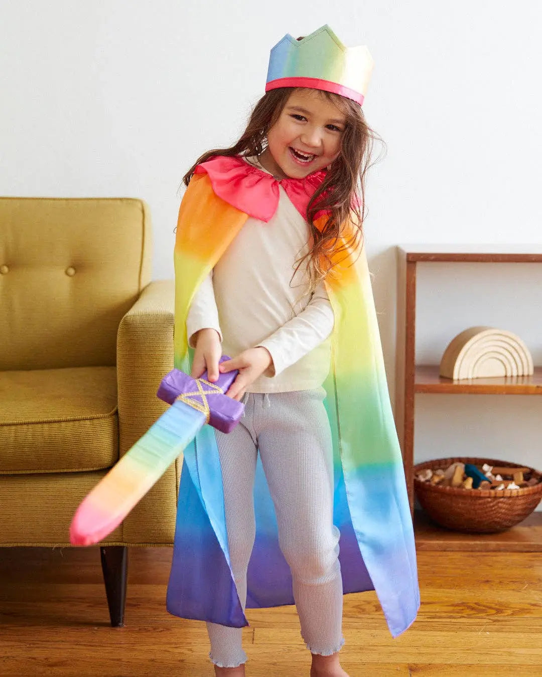 100% Silk Capes for Dress - Rainbow Sarah’s Silks