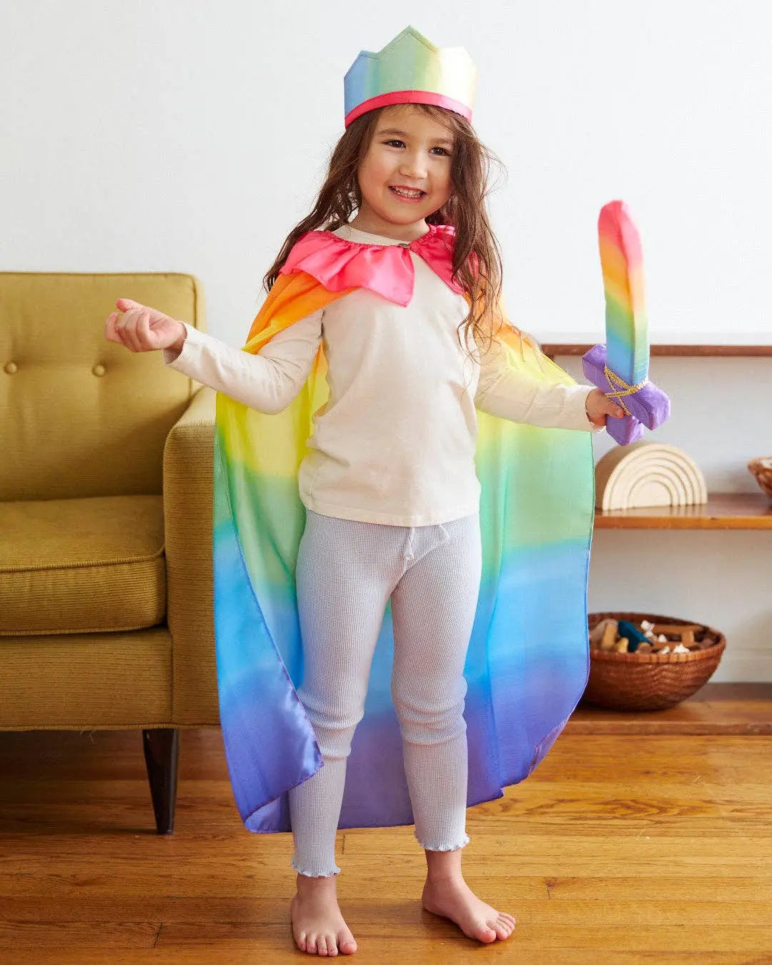 100% Silk Capes for Dress - Rainbow Sarah’s Silks