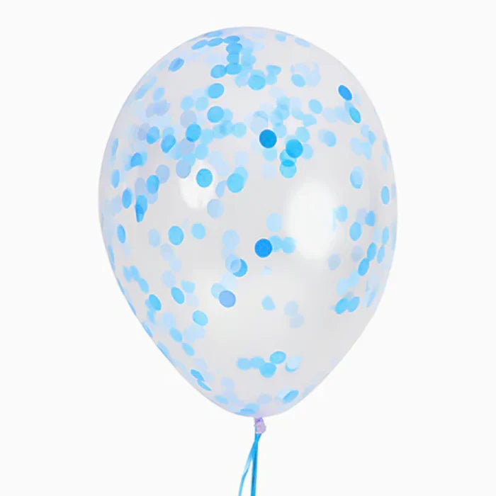 Latex balloon 30 cm Metallized Blue Confeti