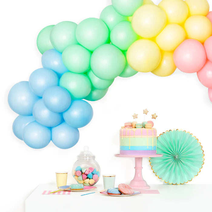 Latex balloons arc stain colors