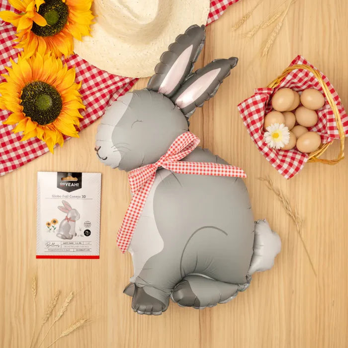 Standing foil balloon Bunny 3D