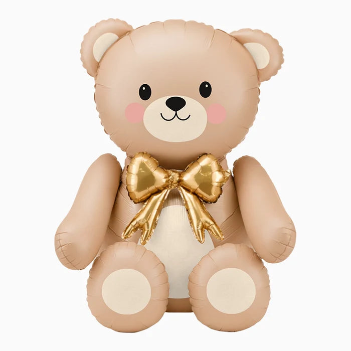 Foil Balloon Foot 90 x 81 cm Cream Bear (WITHOUT HELIO)