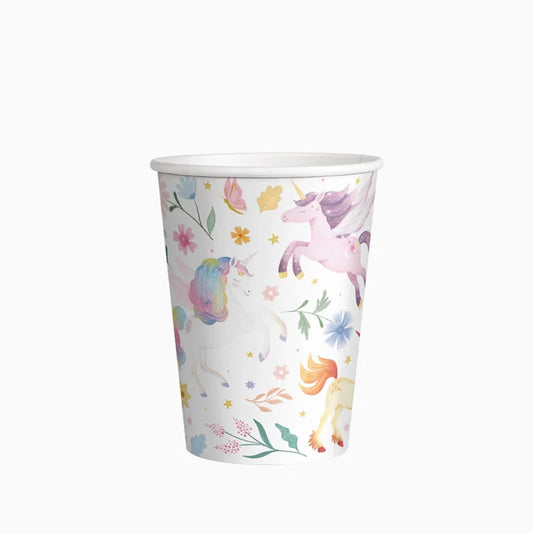 Cardboard Cup 270 cc Magical Unicorns