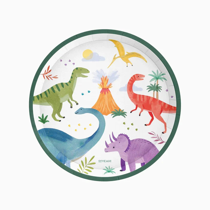 Baby Dino Party Plates 23cm