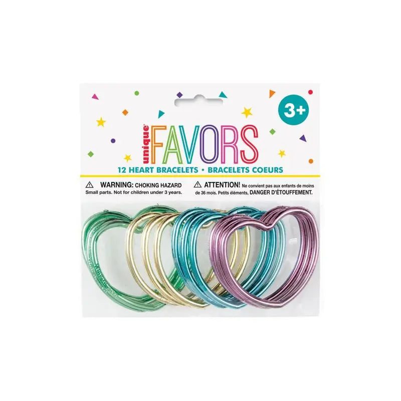 12 Bracelets Heart cotillons Alsace