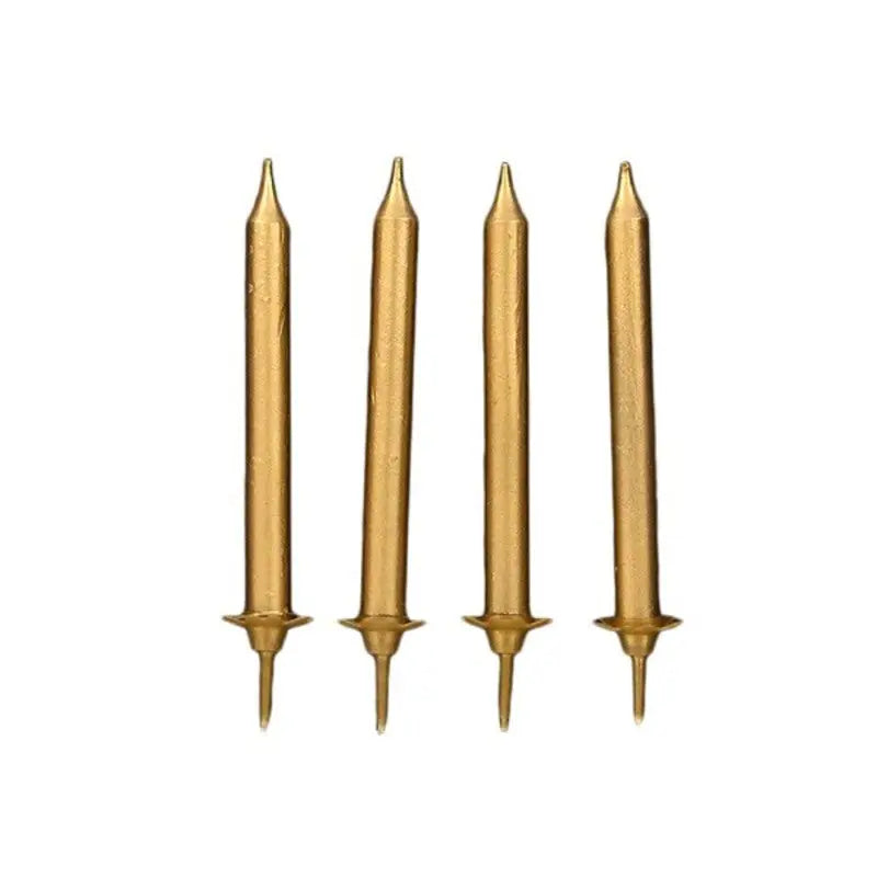 12 Gold candles Patis Decor