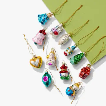 12 Mini Glass Baubles Twiddlers