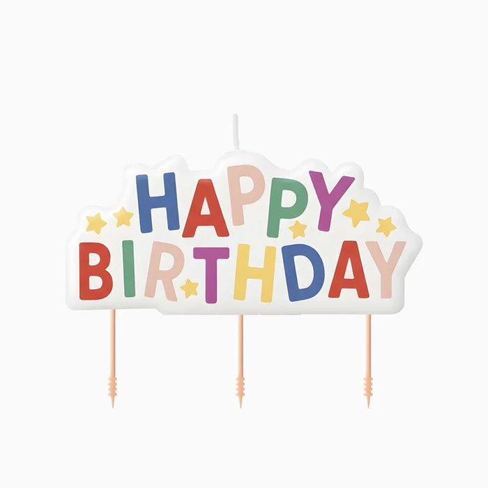 'Happy Birthday' Candle