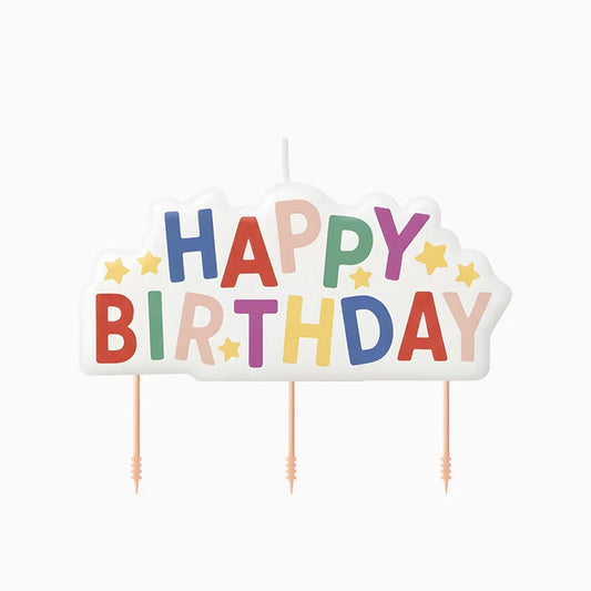 'Happy Birthday' Candle