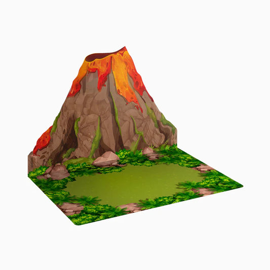 3D volcano exhibitor tray