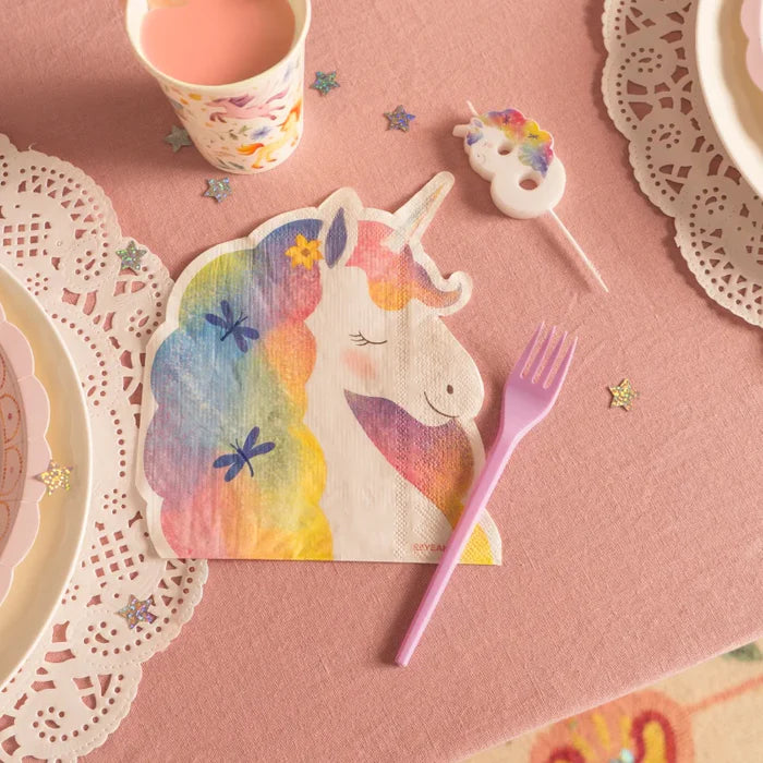 Double Layer Paper Napkin Shape 40 x 33 cm Magical Unicorns