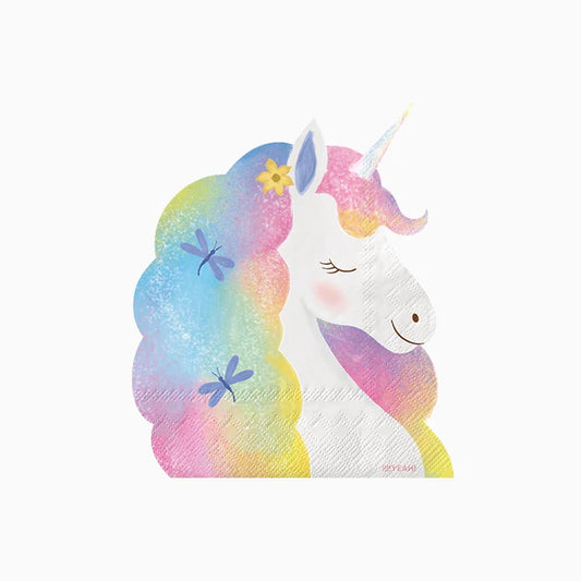 Double Layer Paper Napkin Shape 40 x 33 cm Magical Unicorns