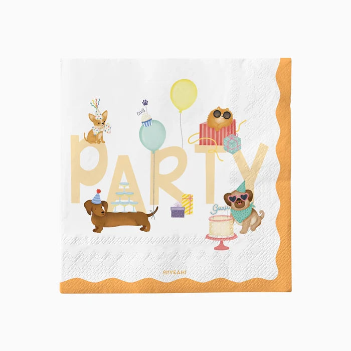 Double Layer Paper Napkin 33 x 33 cm Puppies