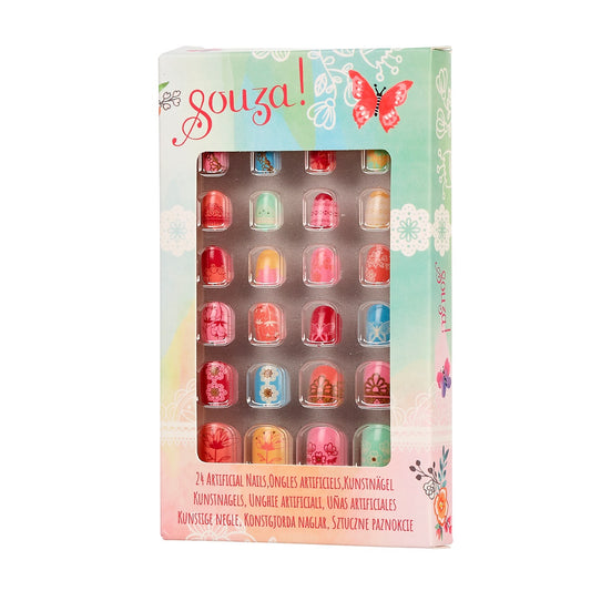 Artificial nails Flowers ( with display for 10 pieces,1 pc)