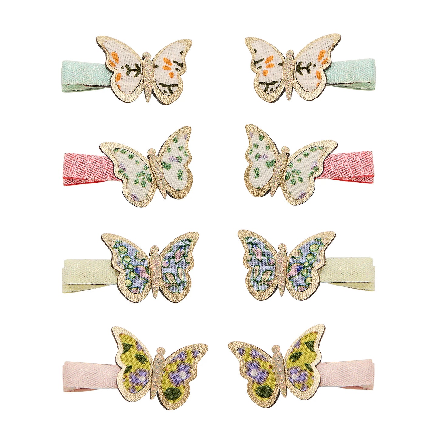 Floral butterfly mini clips