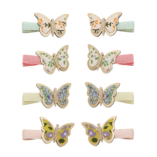 Floral butterfly mini clips
