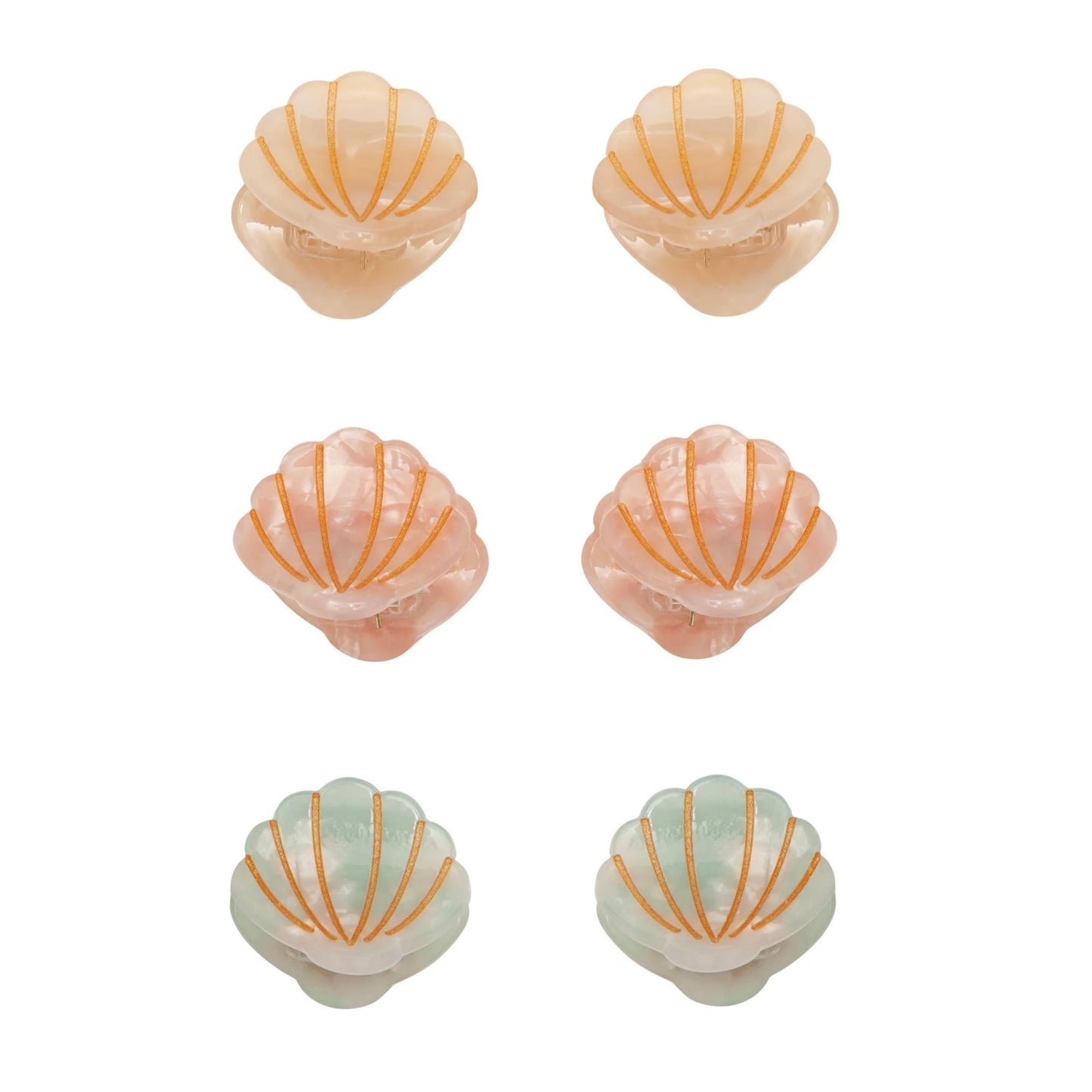 Mini shell claw clips