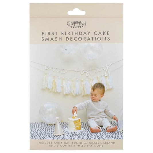 1st Birthday Cake Smash Decoration Kit GingerRay