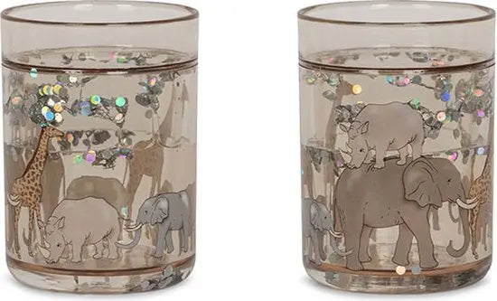 2 Pack Glitter Cups - Safari Konges Slojd