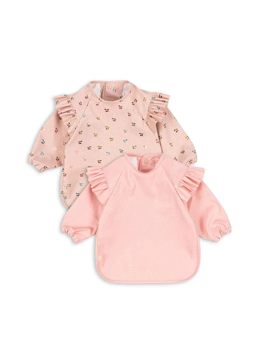 2 pack dinner bib -with sleeves and frill / Cherry Sparkle Konges Slojd