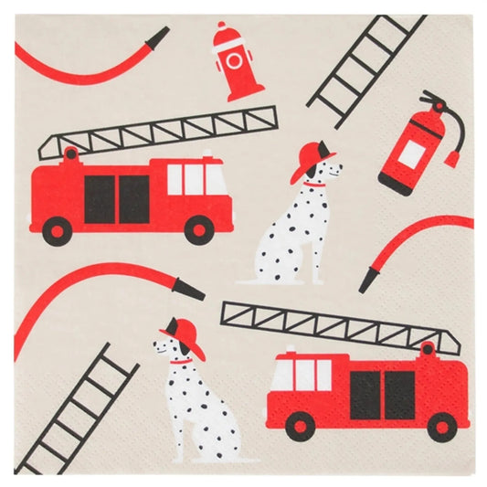 20 Napkins - Fire Truck My Little Day