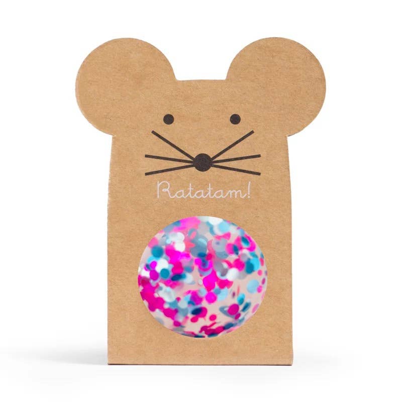 multicolored mouse bouncy balls