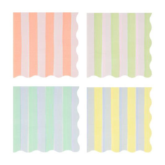 Pastel stripe napkins L