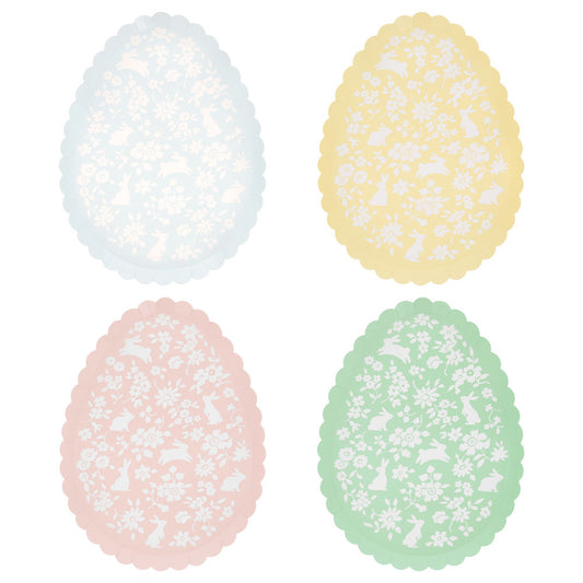 Ditsy bunny egg plates
